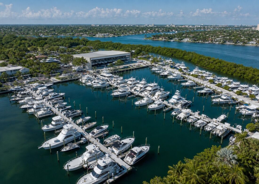 TNT Marina basin and boat storage in North Miami
