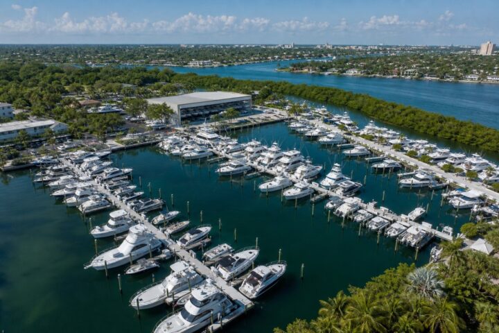TNT Marina basin and boat storage in North Miami